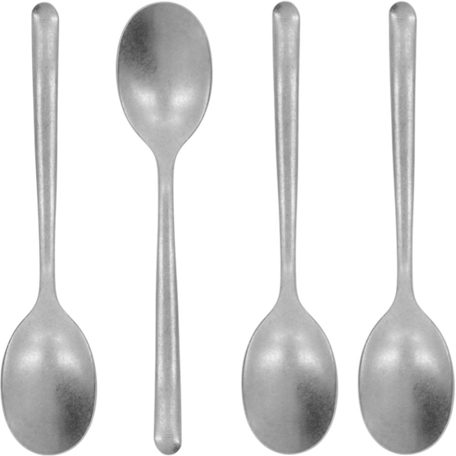 Nicolas Vahé Teelöffel 4er Set, Antikes Silberfinish