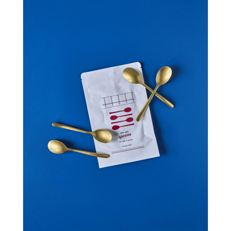 Nicolas Vahé Teelöffel 4er Set, Antikes Goldfinish
