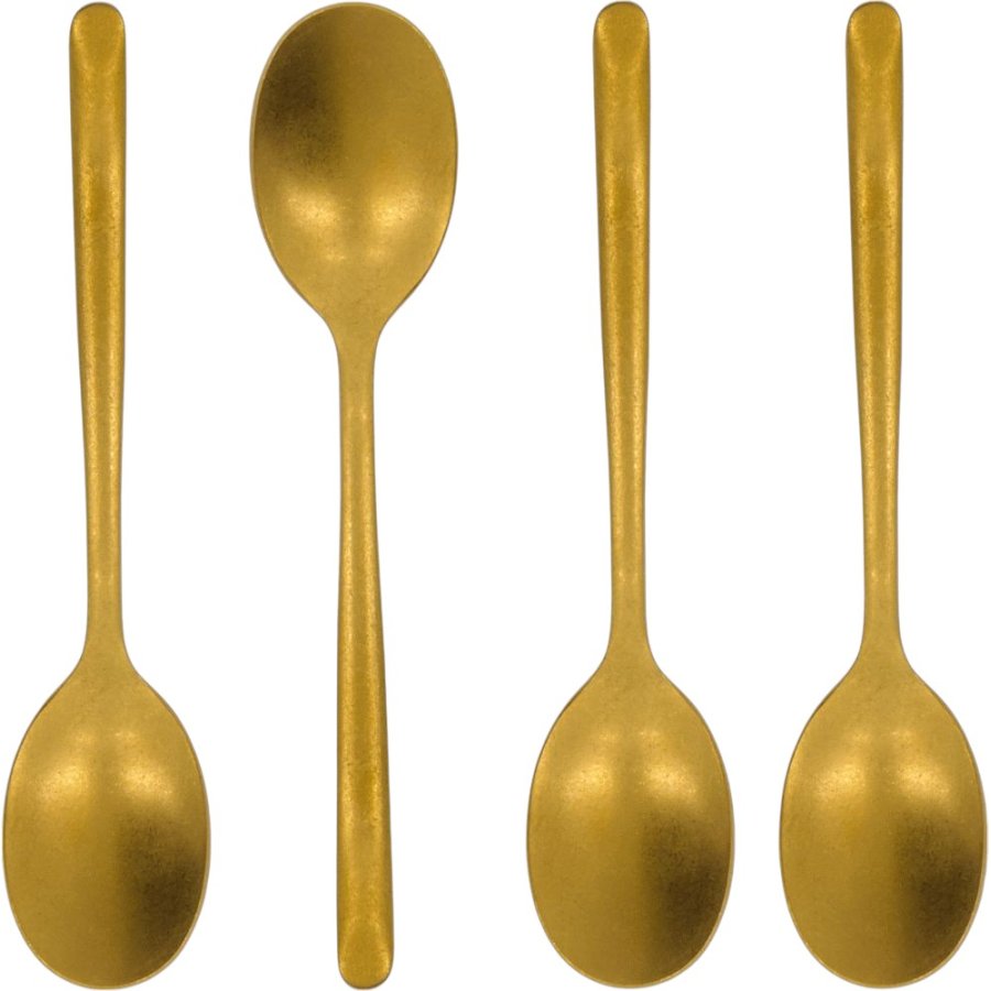 Nicolas Vahé Teelöffel 4er Set, Antikes Goldfinish