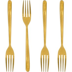 Nicolas Vah Kuchengabel 4er Set, Antikes Goldfinish