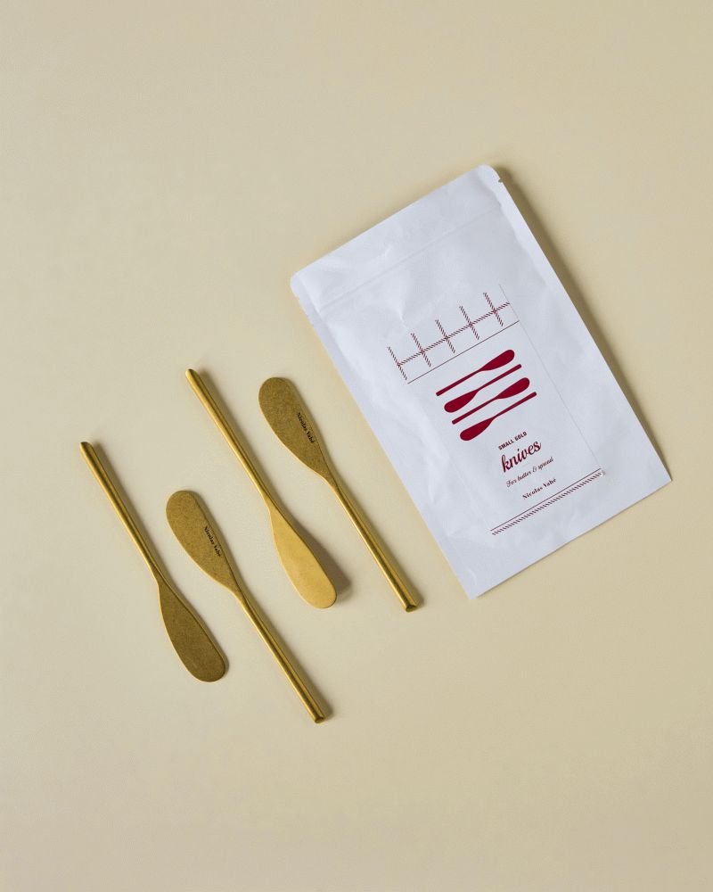 Nicolas Vahé Streichmesser 4er Set, Antikes Goldfinish