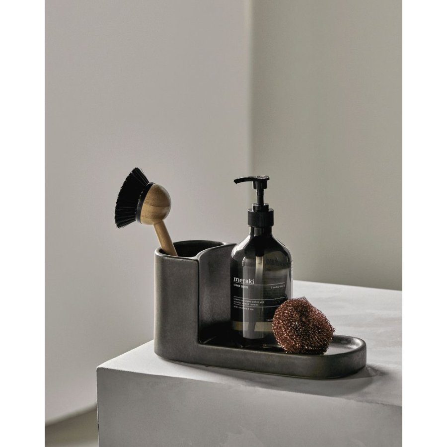 Meraki Datura Bürsten- und Seifenhalter H12,5 cm, Dunkelgrau