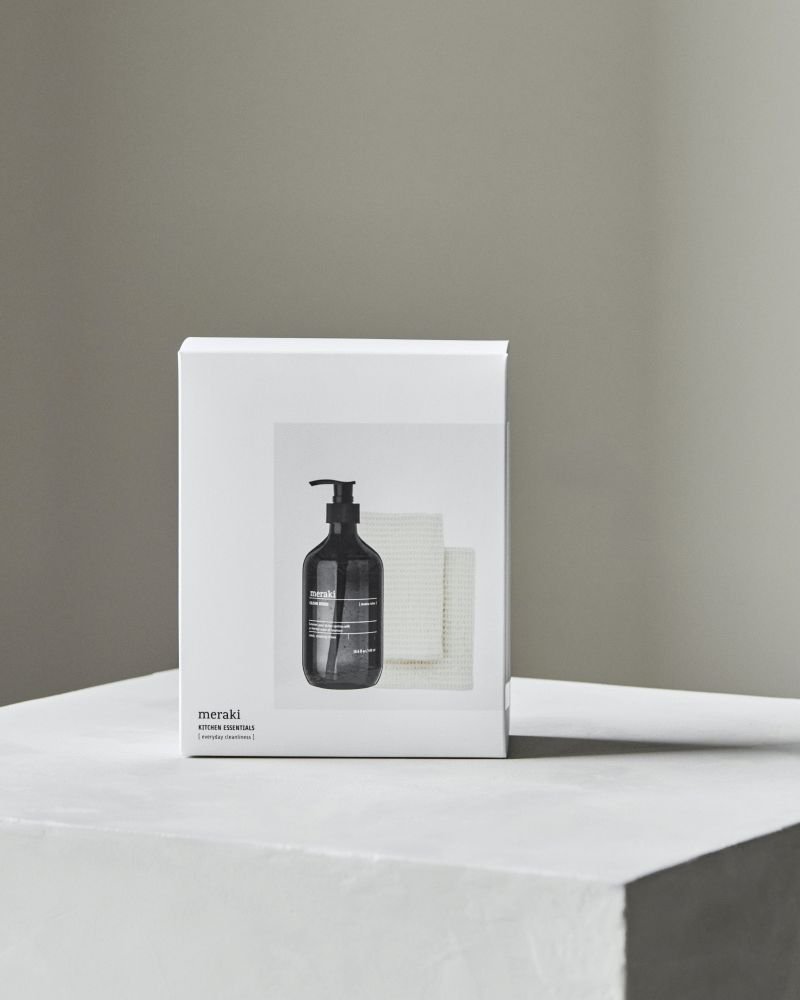 Meraki Geschenkbox mit Spülmittel und Spültuch