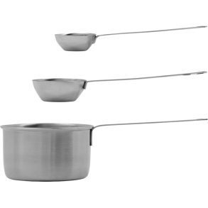 Nicolas Vah Messbecher 3er Set, Silberfinish