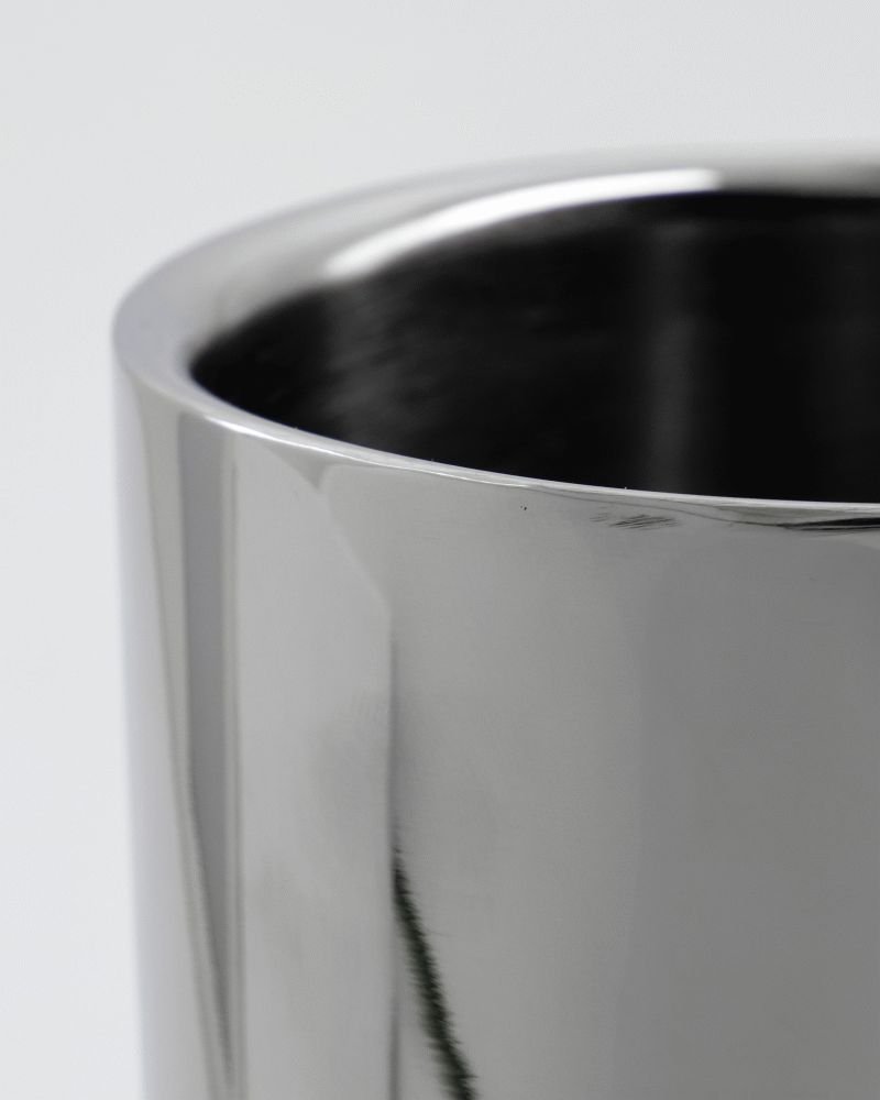 House Doctor Kett Weinkühler H18 cm, Silberfinish