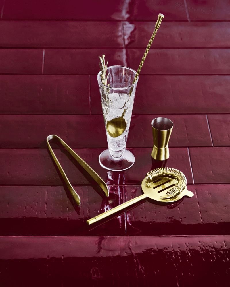 House Doctor Kett Cocktailset 4-teilig, Antikes Messingfinish