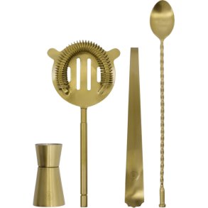 House Doctor Kett Cocktailset 4-teilig, Antikes Messingfinish
