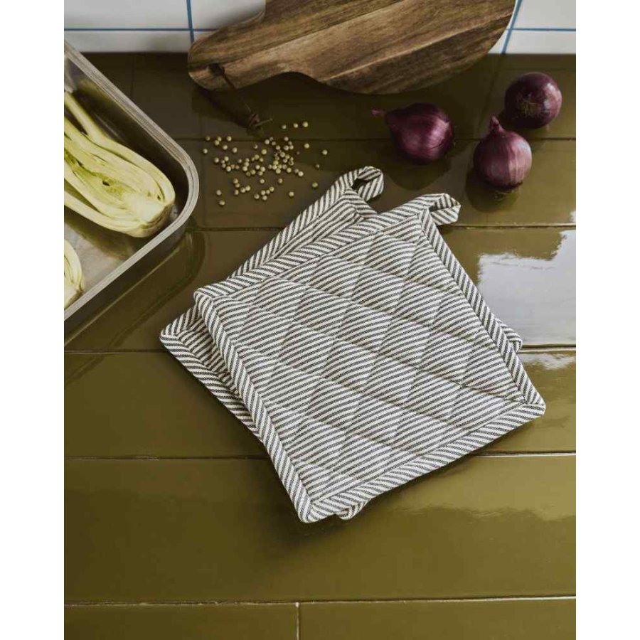 House Doctor Chef Topflappen 2er Set 22,5x22,5 cm, Dunkelgrau
