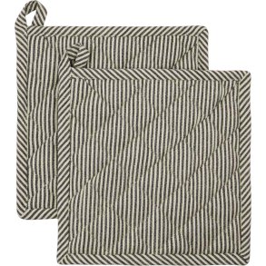 House Doctor Chef Topflappen 2er Set 22,5x22,5 cm, Dunkelgrau