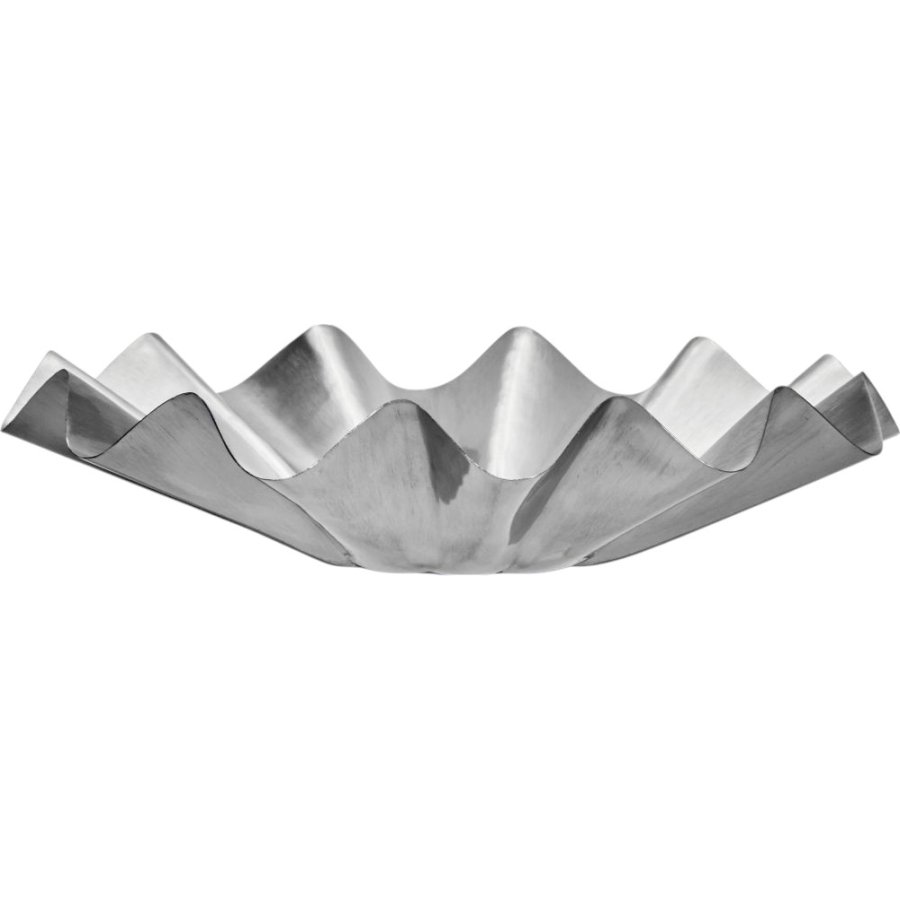 House Doctor Flood Schale 35 cm, Gebürstetes Silberfinish