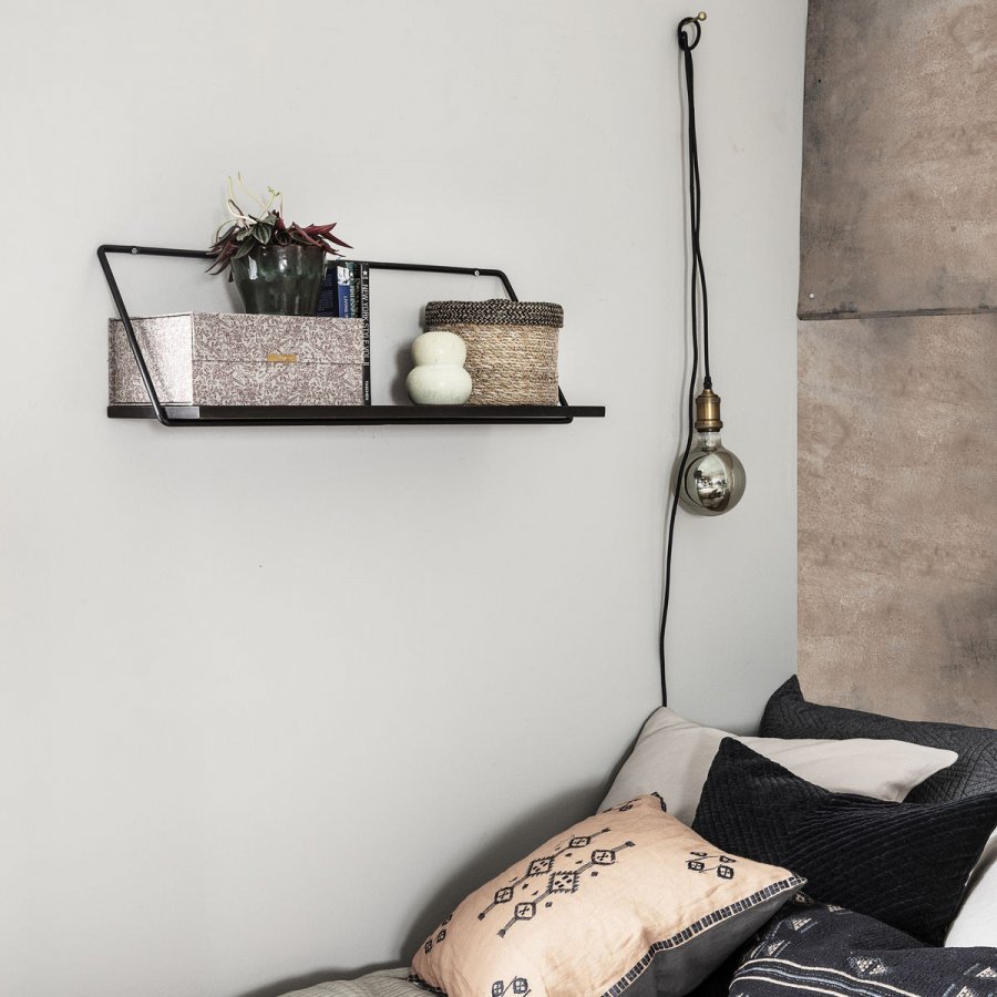House Doctor Wired Hylde 70x25 cm, Sortbejdset