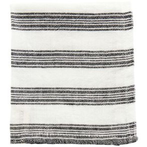 Meraki Hammam Vaskeklud 3 stk, Hvid/Sort Strib