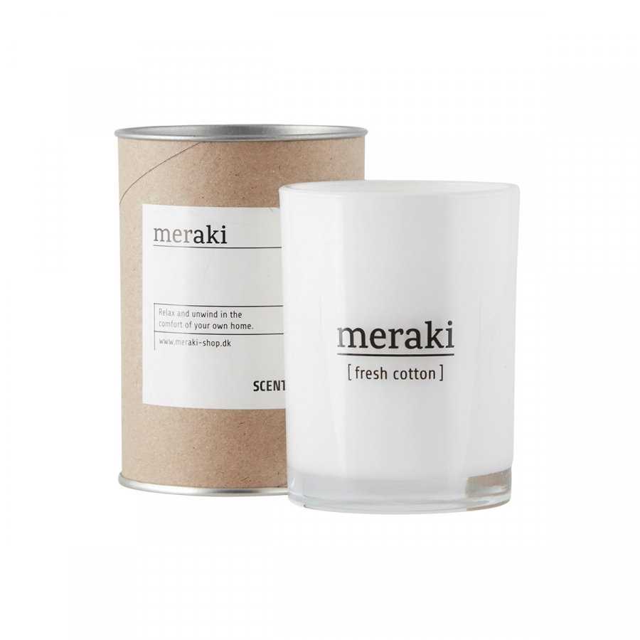 Meraki Duftkerze 10,5 cm, Fresh Cotton