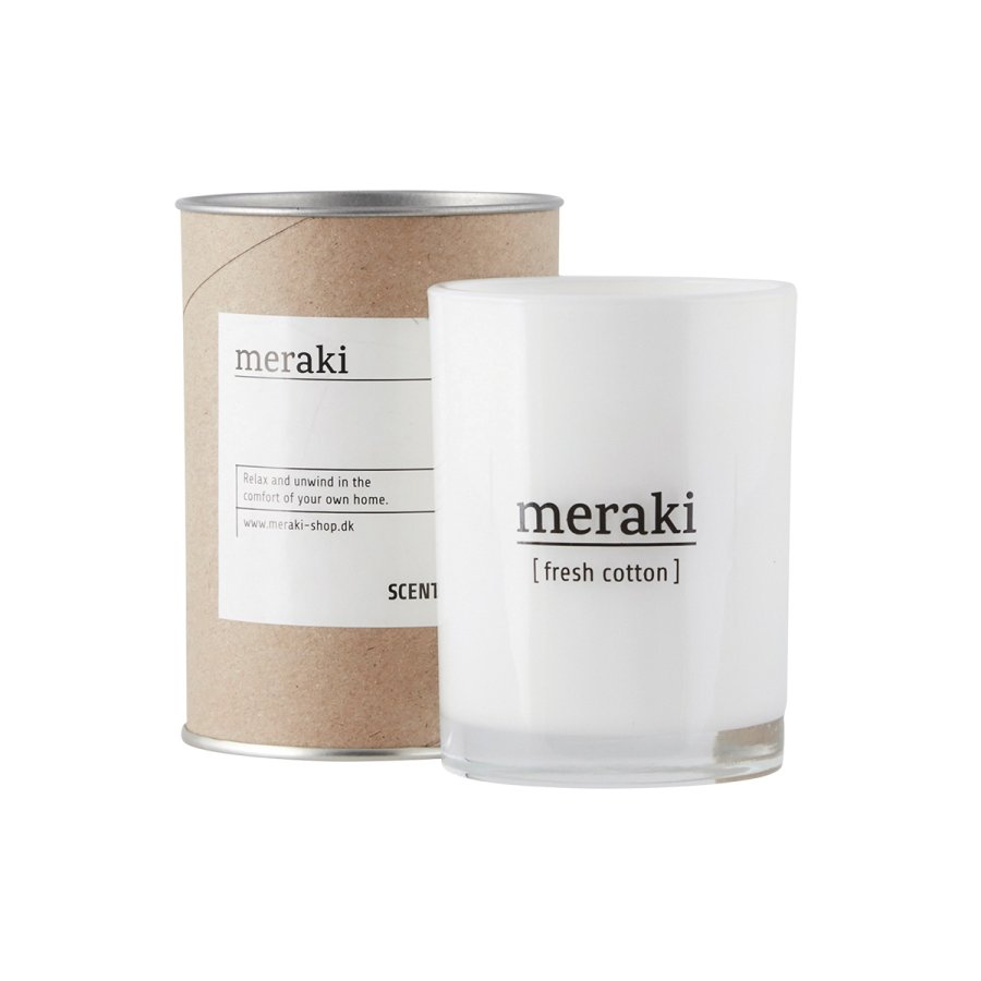 Meraki Duftkerze 10,5 cm, Fresh Cotton