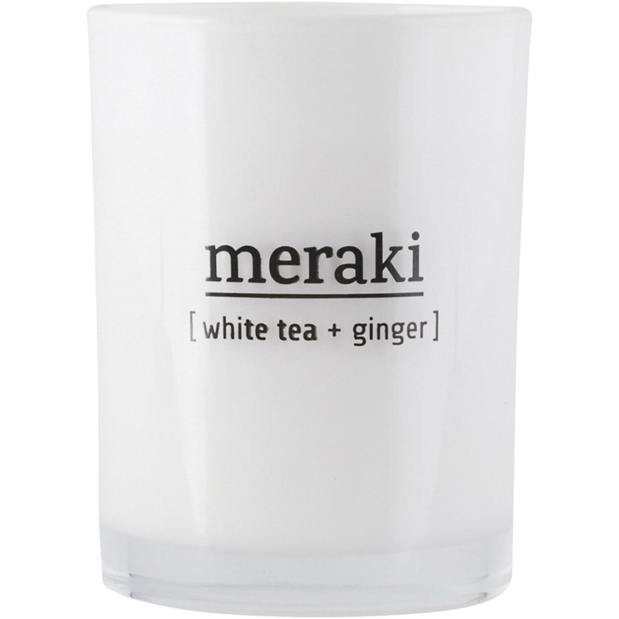 Meraki Duftkerze 10,5 cm, White tea & Ginger