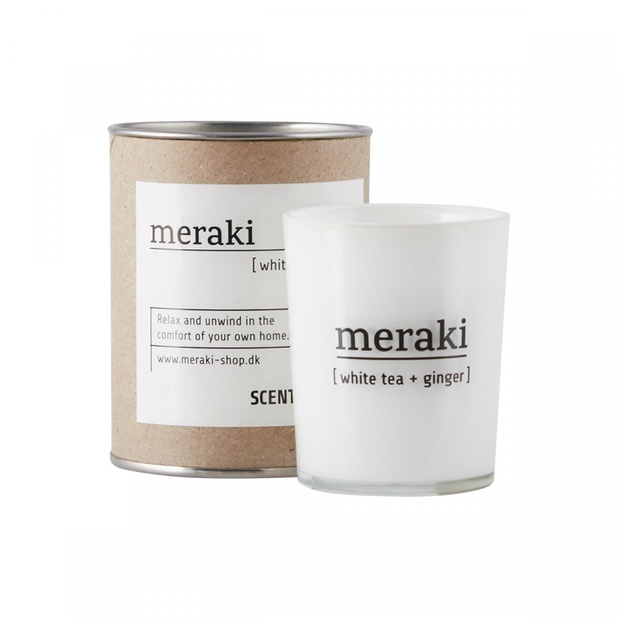 Meraki Duftkerze 6,7 cm, White Tea & Ginger