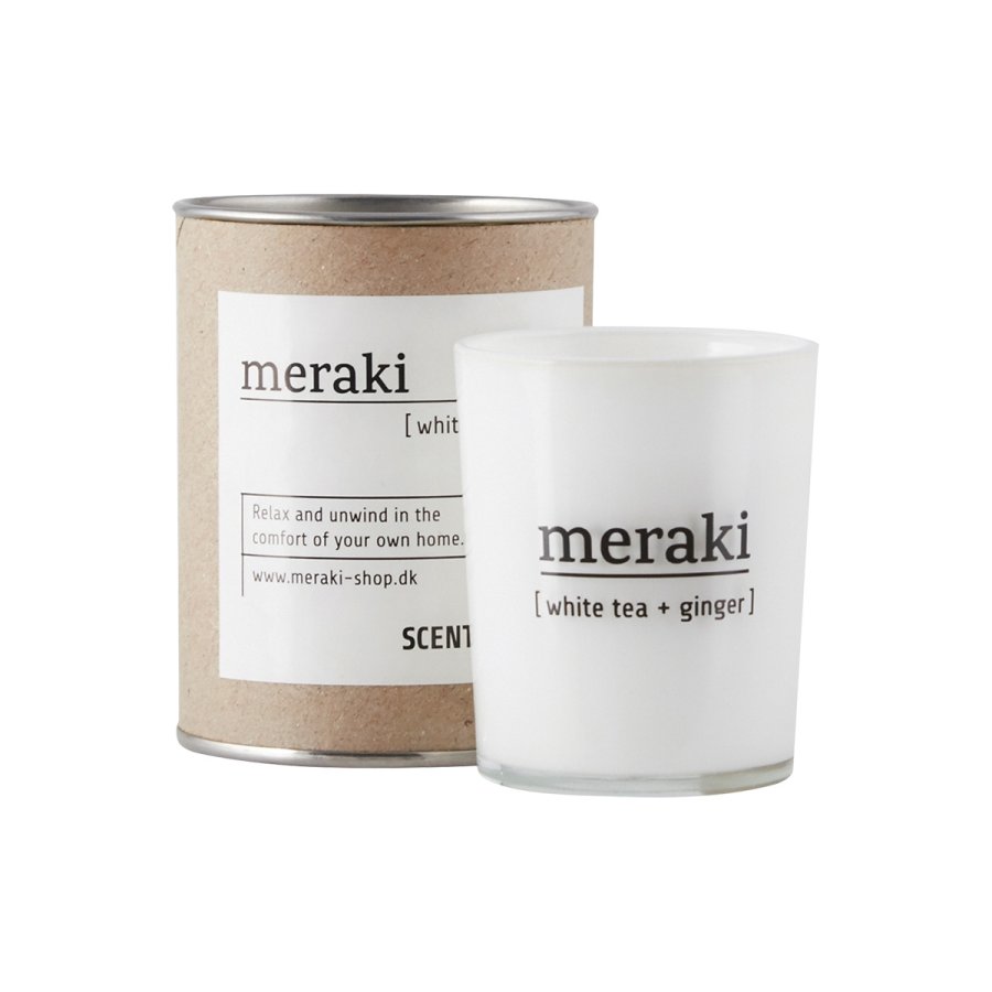 Meraki Duftkerze 6,7 cm, White Tea & Ginger