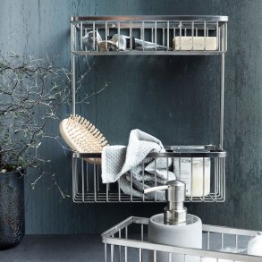 House Doctor Bath Single Badeværelseskurv 28x11 cm, Rustfrit Stål