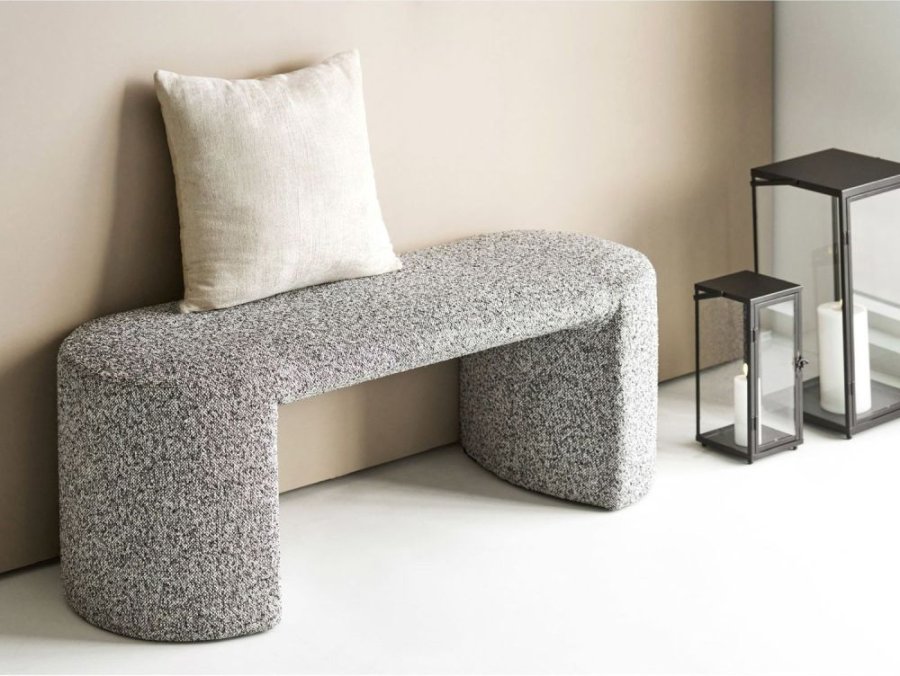 House Nordic Westport B�nk 120 cm, Sort/Hvid