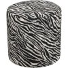 House Nordic Kimberley Puf H40 cm, Sort/Hvid