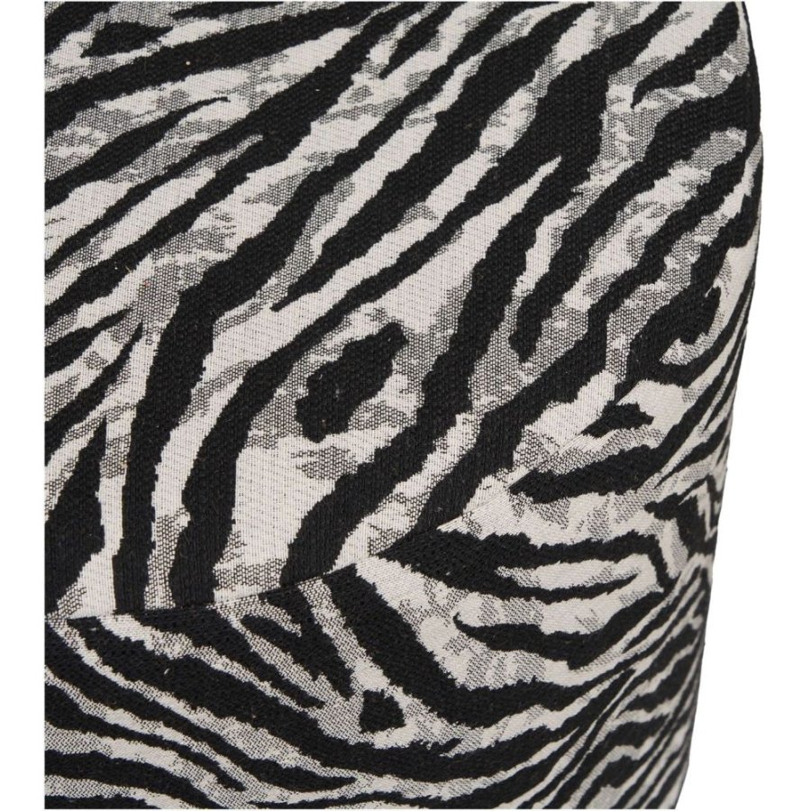 House Nordic Kimberley Puf H40 cm, Sort/Hvid