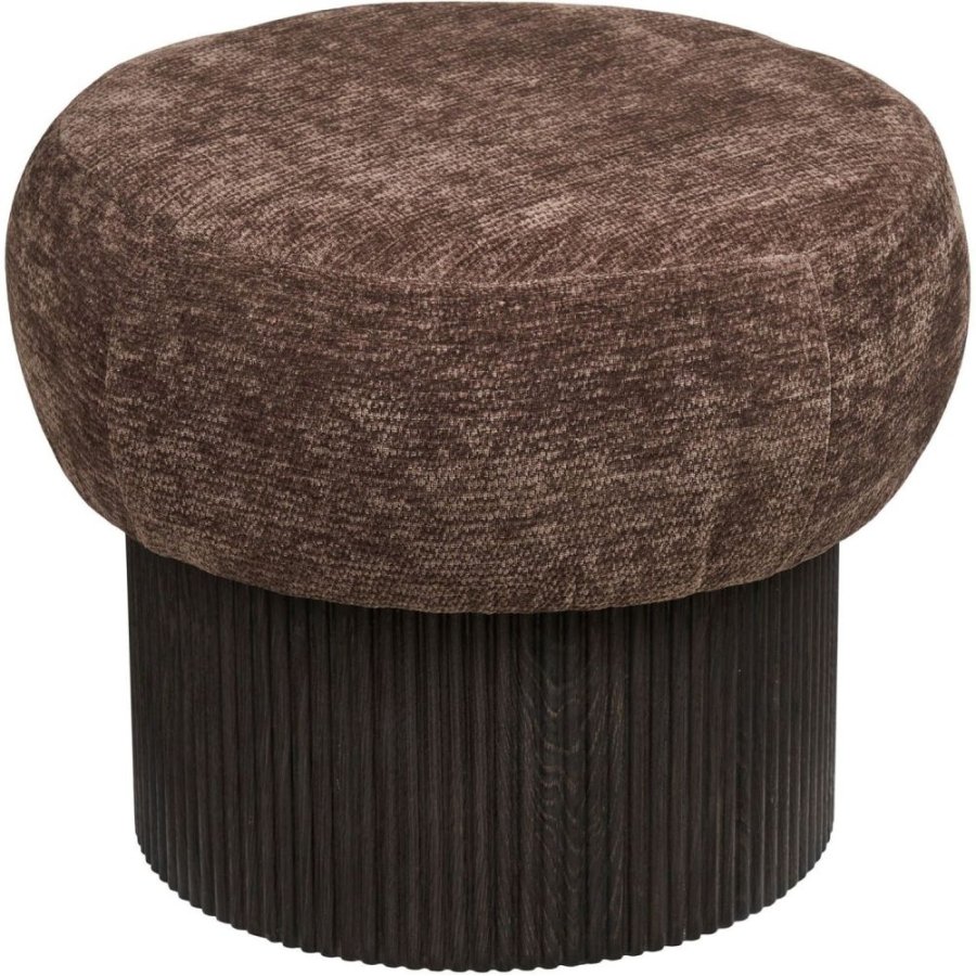 House Nordic Christchurch Puf H42 cm, M�rkebrun