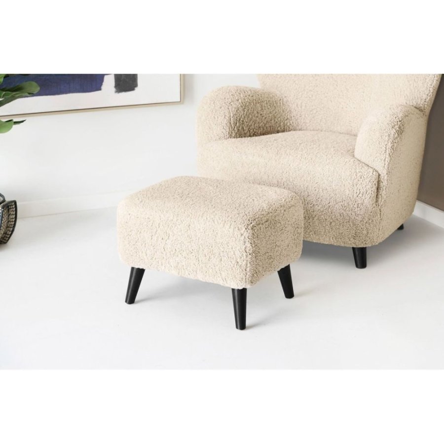 House Nordic Lunaro Puf H39 cm, Lysebrun