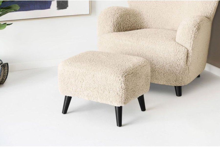 House Nordic Lunaro Puf H39 cm, Lysebrun