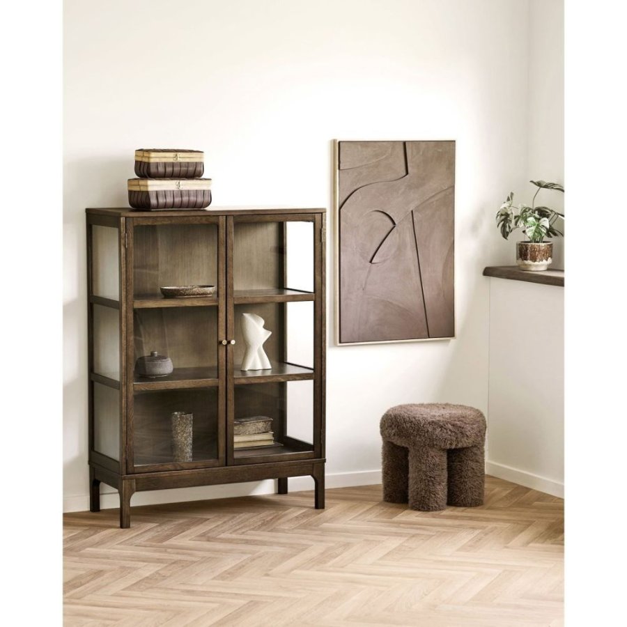 House Nordic Gisborne Puf H38 cm, Brun