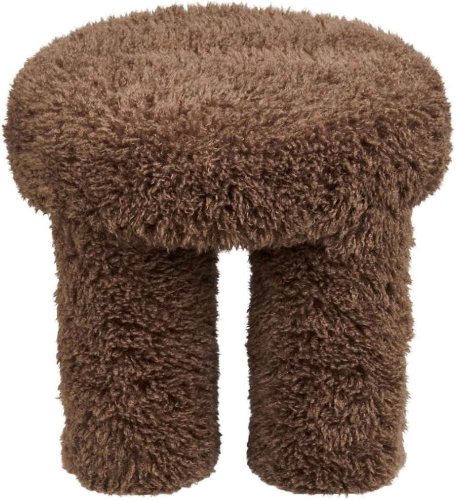 House Nordic Gisborne Puf H38 cm, Brun