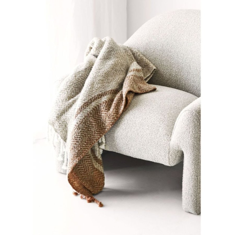 House Nordic Almora Plaid 130x180 cm, Beige/Orange