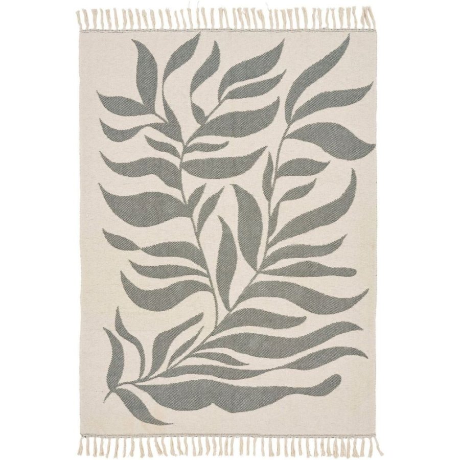 House Nordic Loni Plaid 130x180 cm, Sand/Gr�n