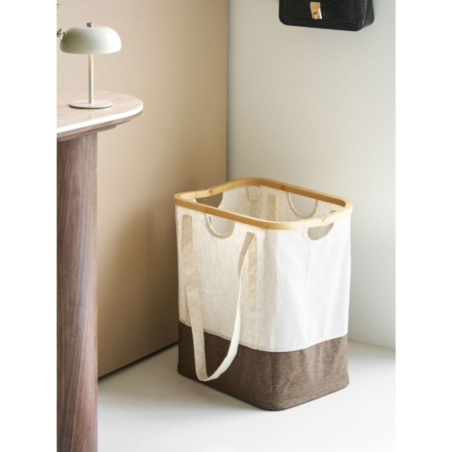 House Nordic Noto W�schebeutel 54 L, Off-White/Bamboo