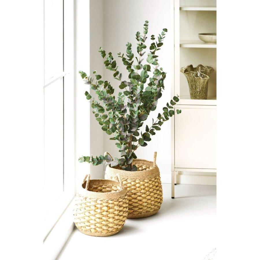 House Nordic Strahan Korb 2er Set, Seegras/Wasserhyazinthe
