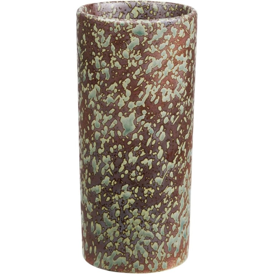 House Nordic Vase H20 cm, M�rkebrun/Gr�n