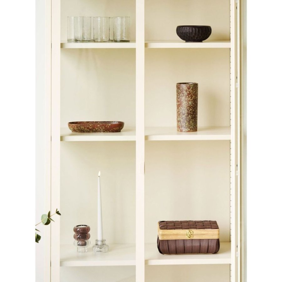 House Nordic Vase H20 cm, M�rkebrun/Gr�n