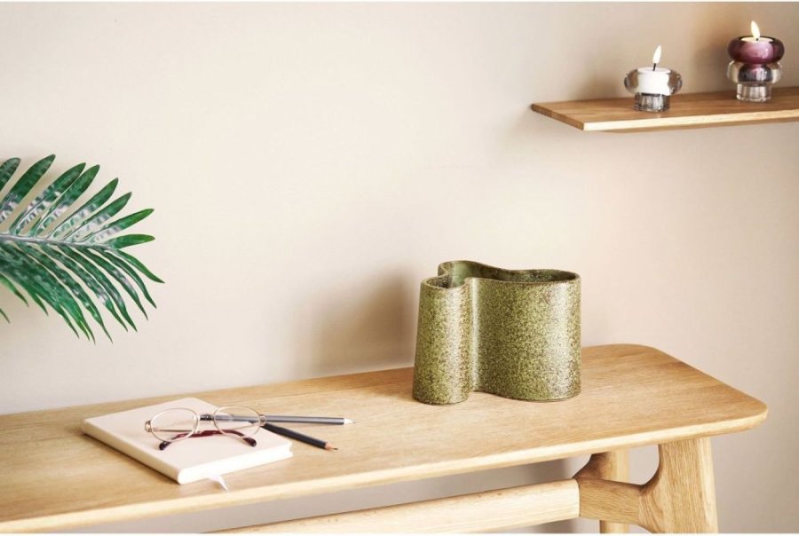 House Nordic Vase H14,5 cm, Gr�n
