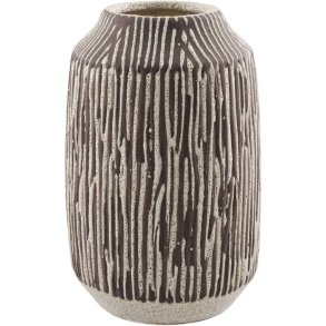 House Nordic Vase H28,5, Brun/Hvid