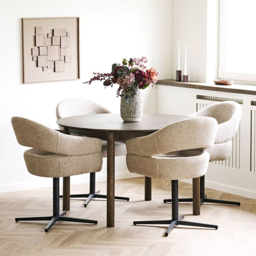 House Nordic Vase H28,5, Brun/Hvid