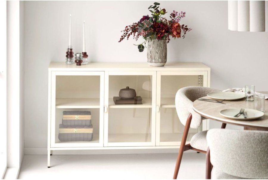 House Nordic Vase H28,5, Brun/Hvid