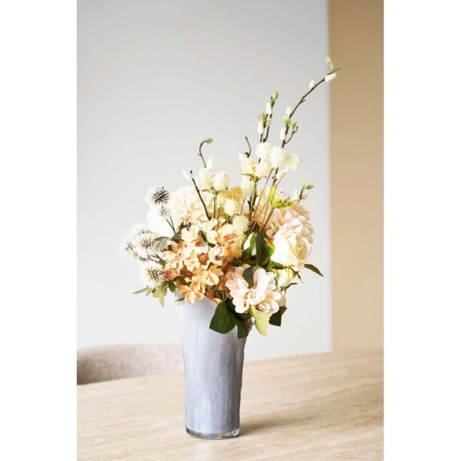 House Nordic Vase H24 cm, Gr�/Hvid