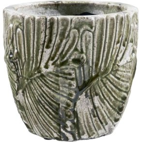 House Nordic Urtepotte H18,5 cm, Gr�n/Hvid