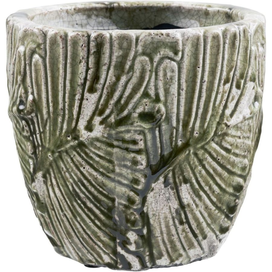 House Nordic Urtepotte H18,5 cm, Gr�n/Hvid