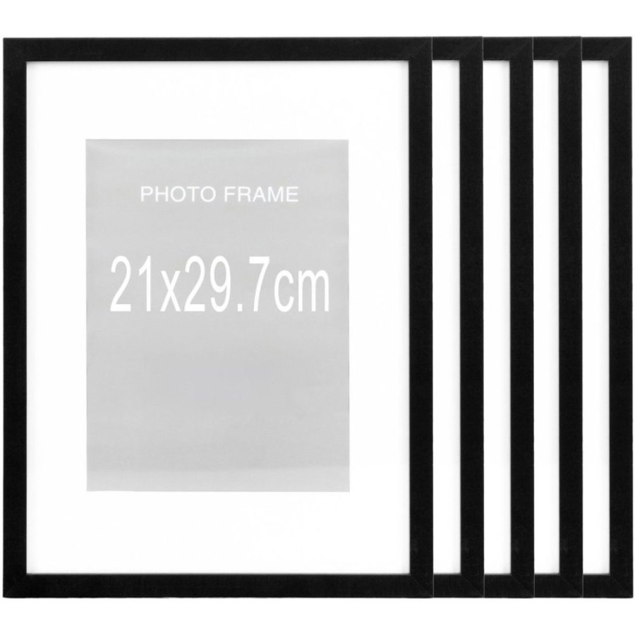 House Nordic Marbella Rammes�t 5 stk. 21x30 cm, Sort