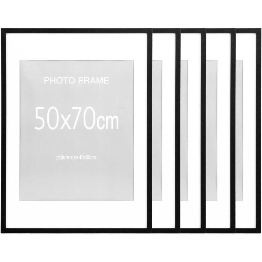 House Nordic Marbella Rammes�t 5 stk. 50x70 cm, Sort