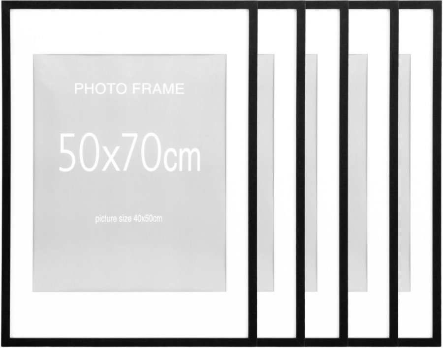 House Nordic Marbella Rammes�t 5 stk. 50x70 cm, Sort