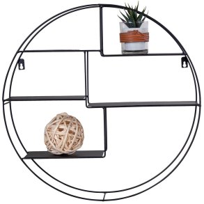 House Nordic Genk Wandregale 47 cm, Schwarz