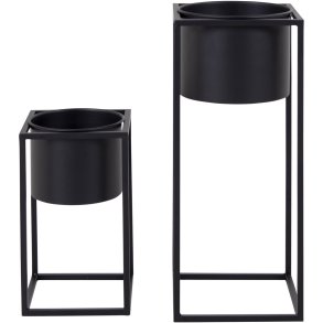 House Nordic Marla Blomsterstander 2 stk, Sort