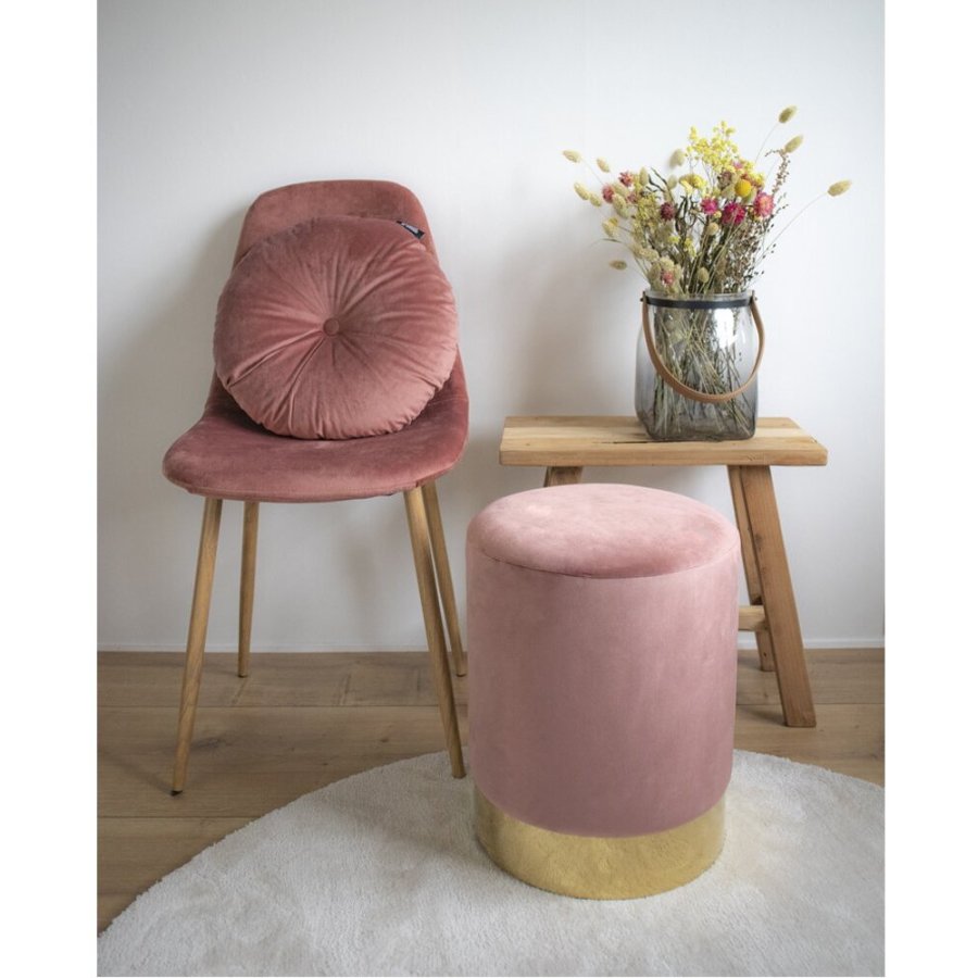 House Nordic Gamby Pouf H43 cm, Rosa