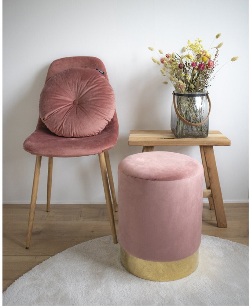 House Nordic Gamby Pouf H43 cm, Rosa